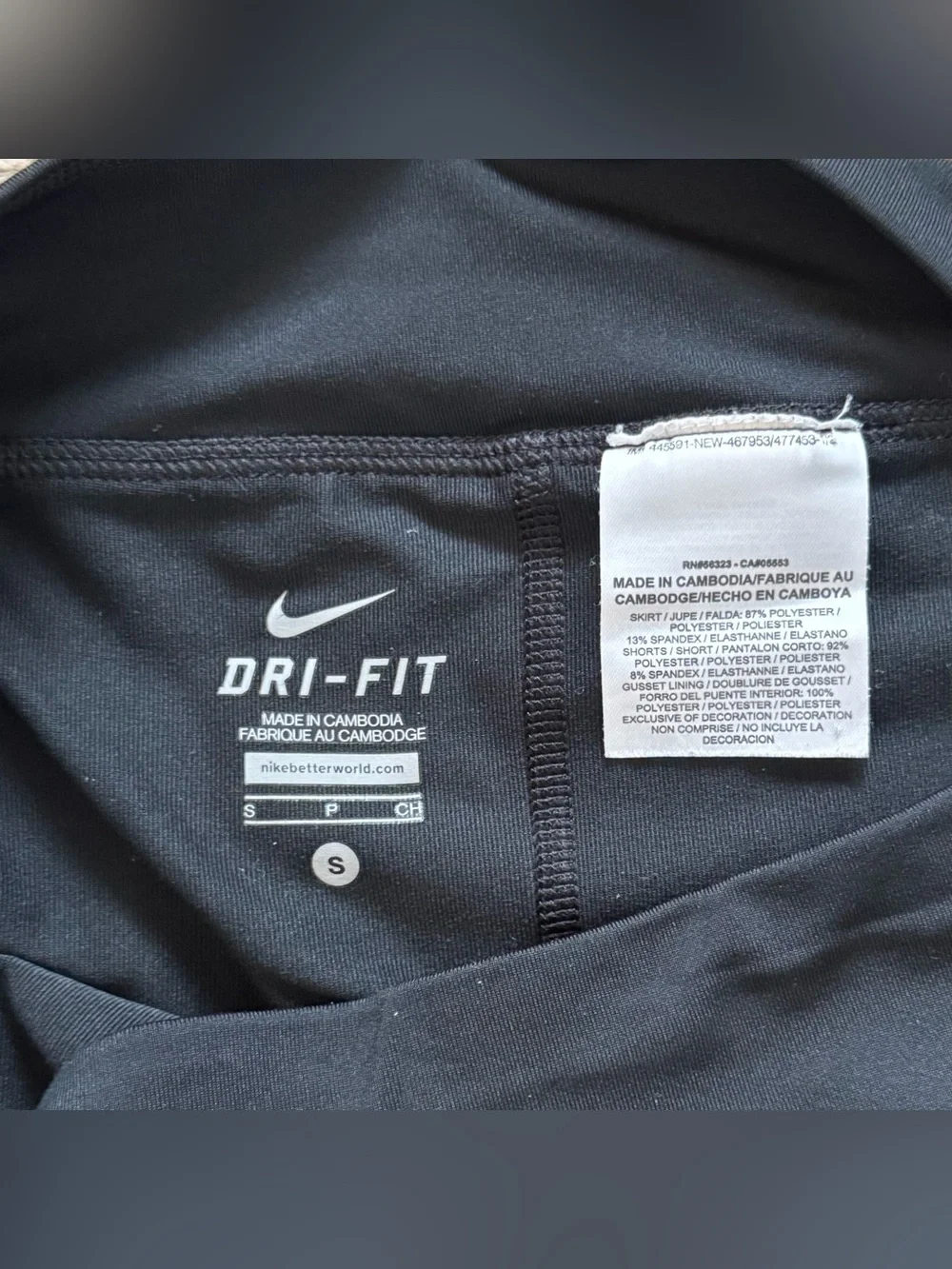 Nike Black Tennis Skirt with Built-In Shorts